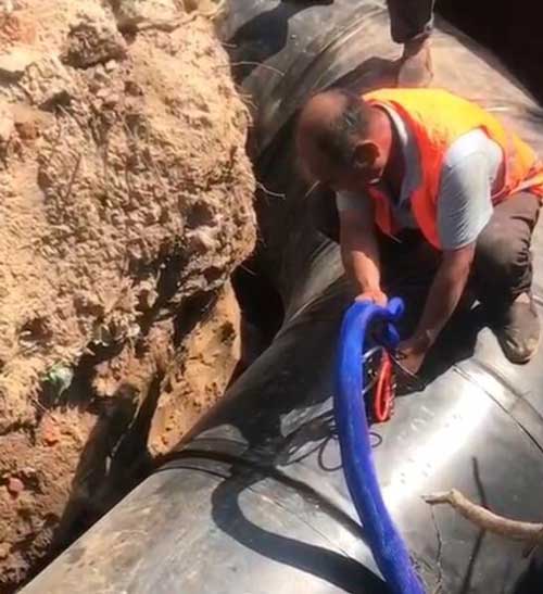 管道補口現場澆注聚氨酯案例