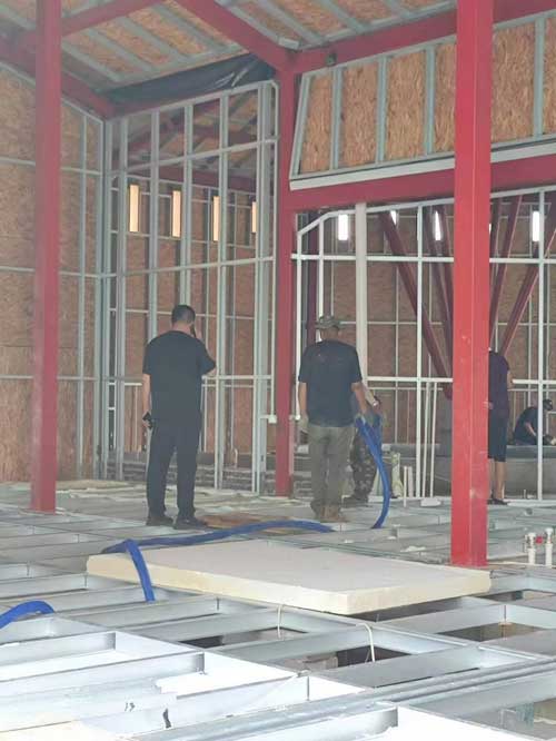 輕鋼龍骨填充隔音降噪聚氨酯材料案例